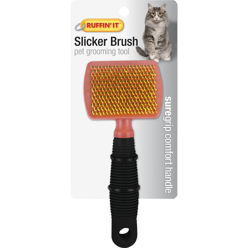 Westminster Pet Ruffin' it Plastic Bristle Cat Grooming Slicker Brush