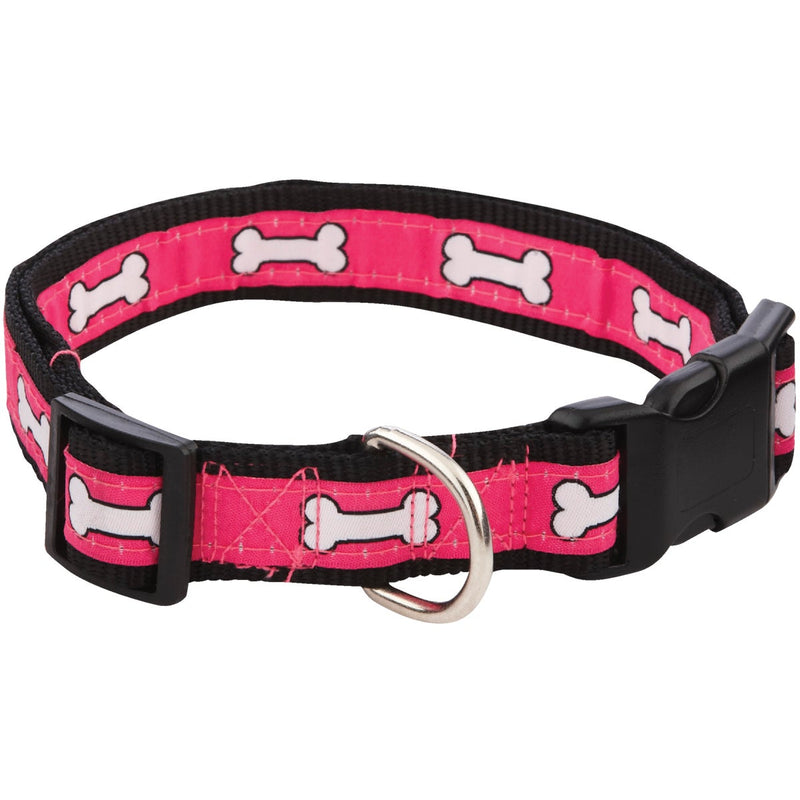 Westminster Pet Ruffin' it Adjustable 18 In. to 26 In. Nylon Bone Print Dog Collar