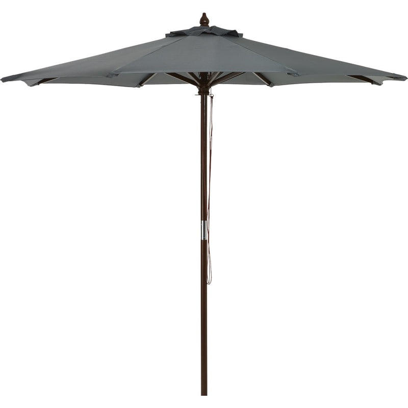 Outdoor Expressions 7.5 Ft. Pulley Gray Market Patio Umbrella with Chrome Plated Hardware