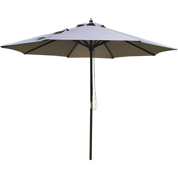 Outdoor Expressions 7.5 Ft. Pulley Gray Market Patio Umbrella with Chrome Plated Hardware
