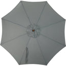 Outdoor Expressions 7.5 Ft. Pulley Gray Market Patio Umbrella with Chrome Plated Hardware