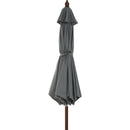 Outdoor Expressions 7.5 Ft. Pulley Gray Market Patio Umbrella with Chrome Plated Hardware