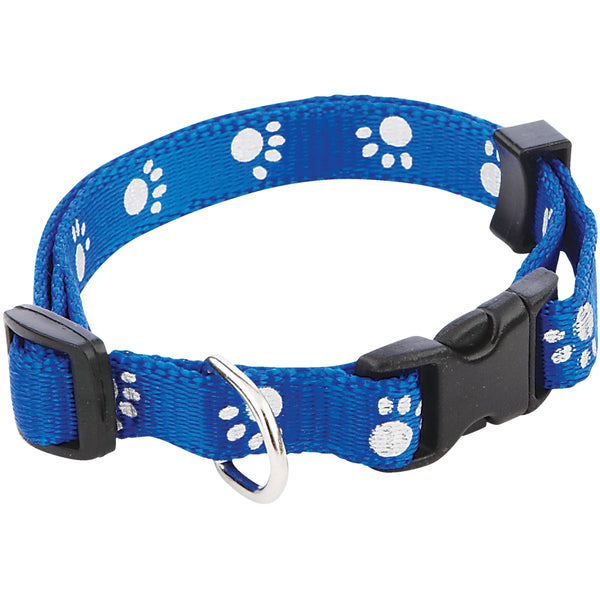 Westminster Pet Ruffin' it Reflective 8 In. to 12 In. Nylon Paw Print Dog Collar