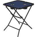 Outdoor Expressions Blue 18 In. Square Steel Folding Side Table