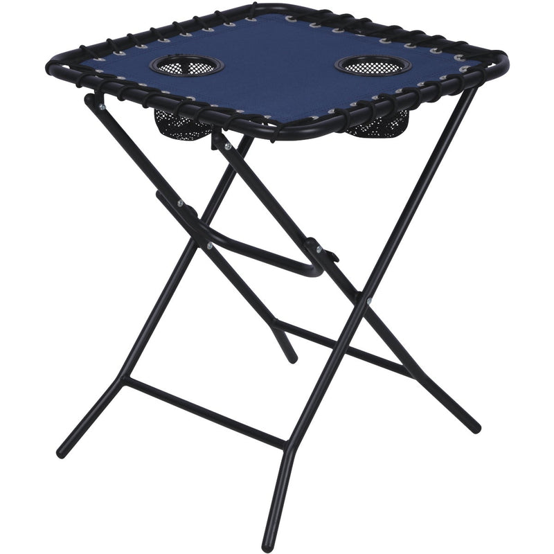 Outdoor Expressions Blue 18 In. Square Steel Folding Side Table