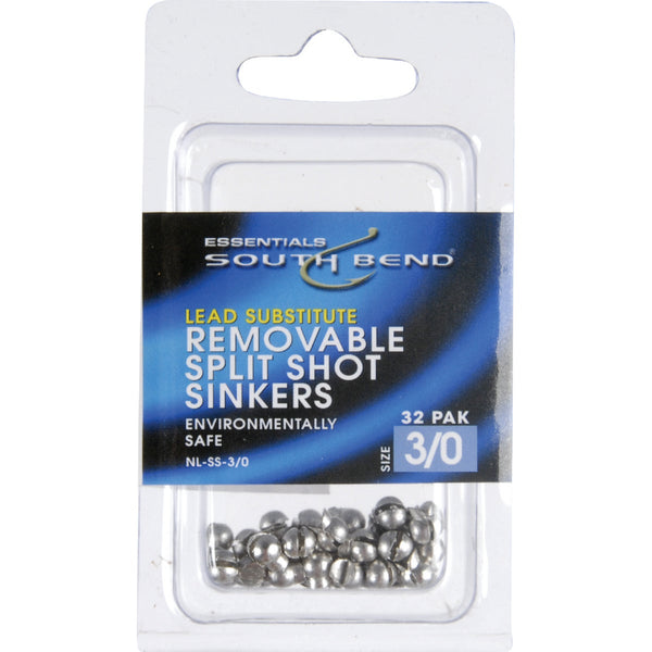 SouthBend Size 3/0 Lead-Free Split Shot Sinker (32-Pack)