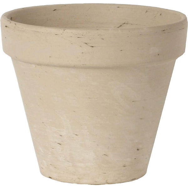 Ceramo 3-3/4 In. H. x 4-1/2 In. Dia. White Basalt Clay Standard Flower Pot