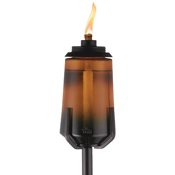 Tiki Easy Install 69 In. Brown Glass Patio Torch
