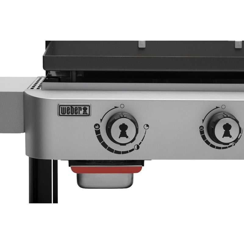 Weber 28 In. 3-Burner Propane Gas Griddle Flat Top Grill, Black