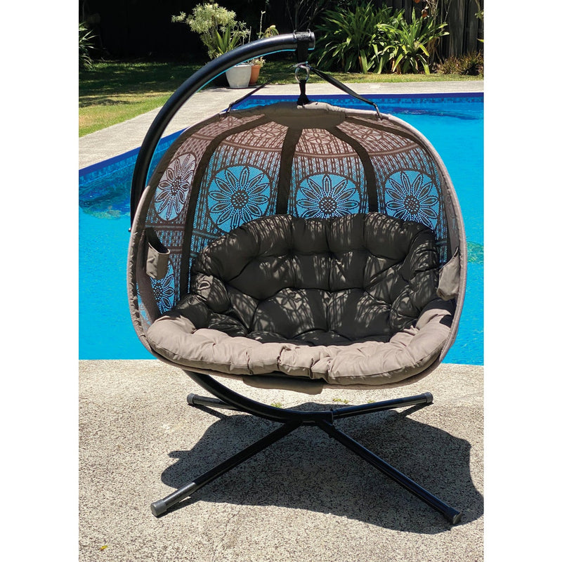 Flowerhouse Dream Catcher Sand Hanging Patio Loveseat