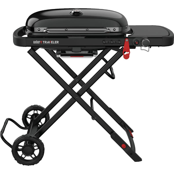 Weber Traveler Stealth 1-Burner Black 13,000 BTU LP Portable Gas Grill