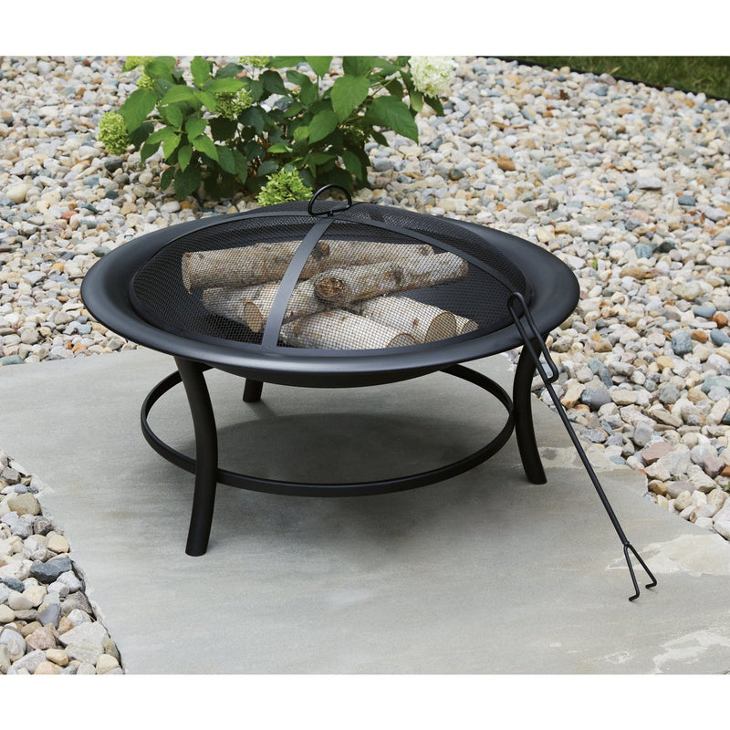 Outdoor Expressions 30 In. Round Steel Fire Pit