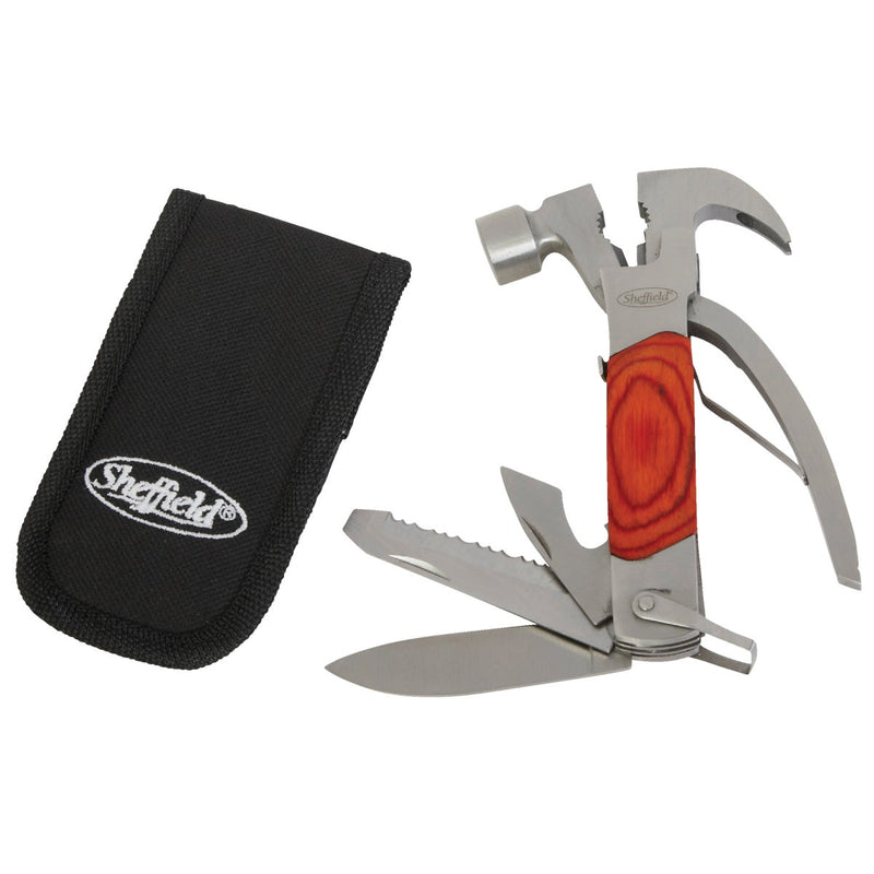 Sheffield 14-In-1 Stainless Steel & Wood Multi-Tool