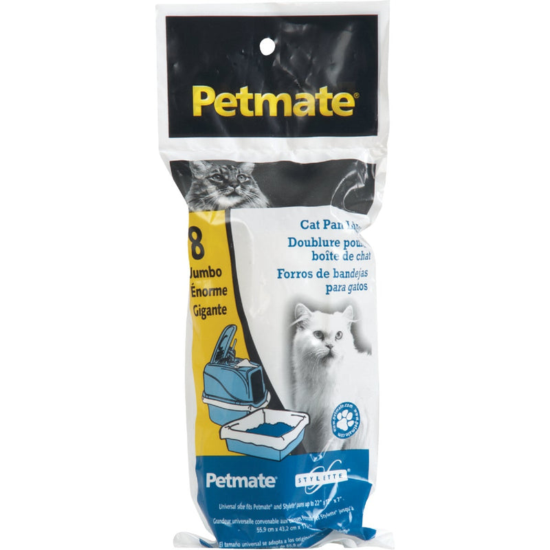 Petmate Disposable Jumbo Cat Litter Pan Liner, 8-Count