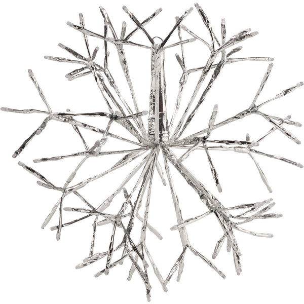 Alpine 16 In. LED White Snowflake Ornament Lighted Decoration