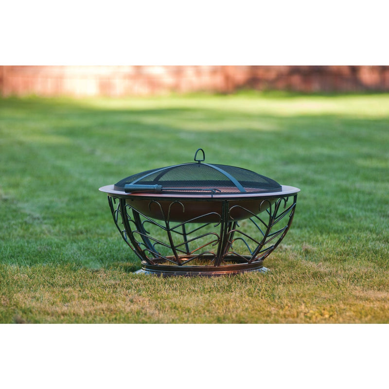 Outdoor Expressions 30 In. Coppertone Round Steel Fire Pit