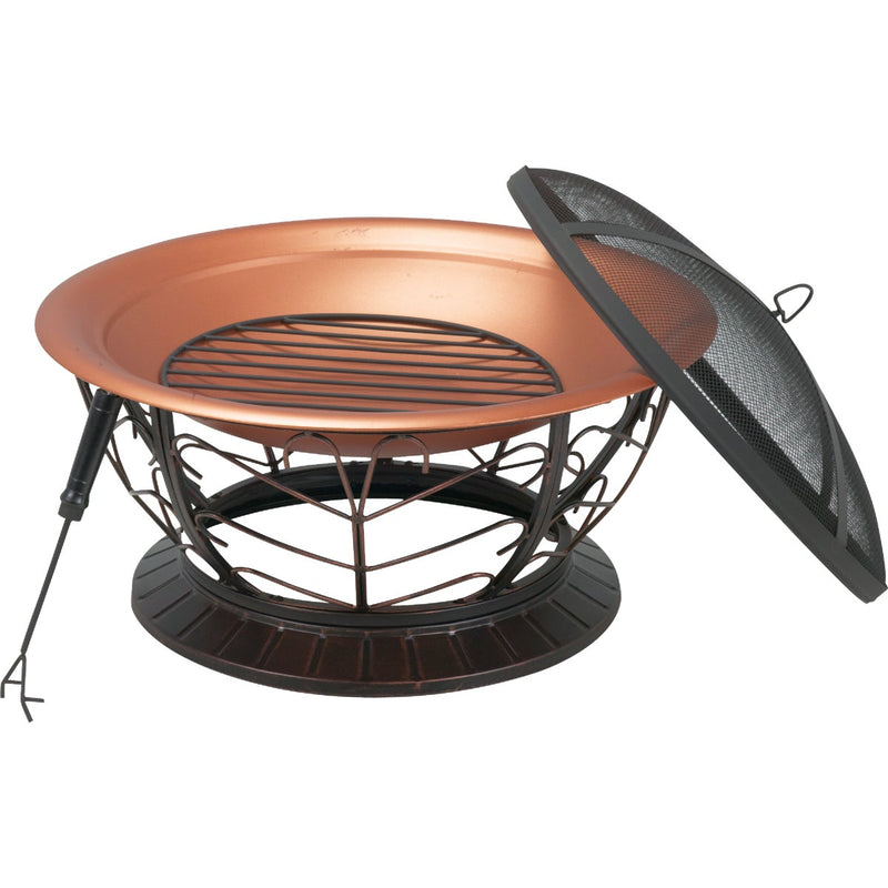 Outdoor Expressions 30 In. Coppertone Round Steel Fire Pit