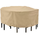 Classic Accessories 23 In. H. x 94 In. D. Tan Polyester/PVC Table Cover