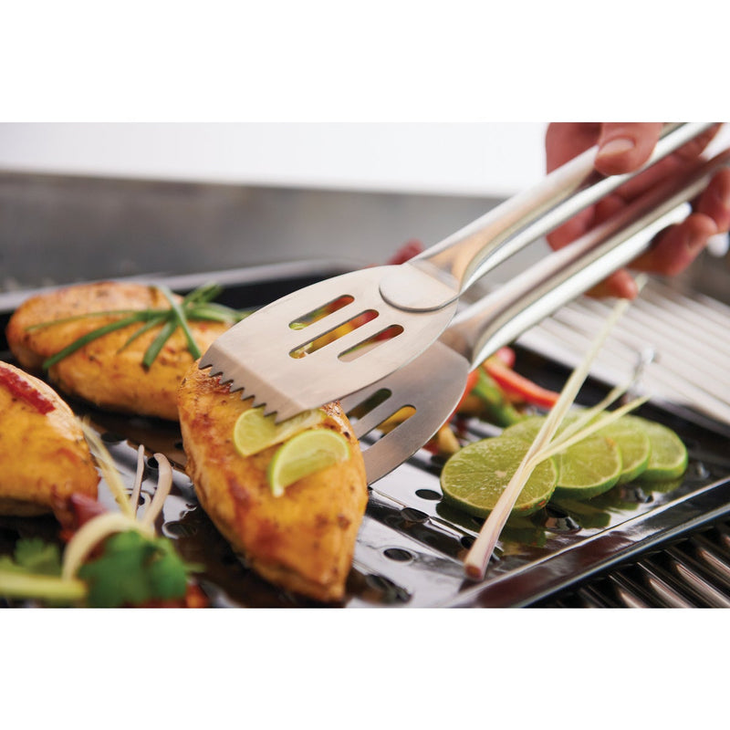 GrillPro 11 In. W. x 16 In. L. Porcelain Coated Stainless Steel Grill Topper Tray