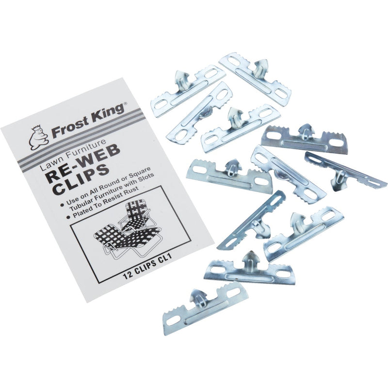 Frost King Plated Outdoor Chair Webbing Clips (12-Pack)