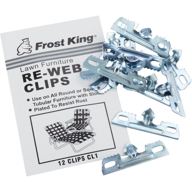 Frost King Plated Outdoor Chair Webbing Clips (12-Pack)