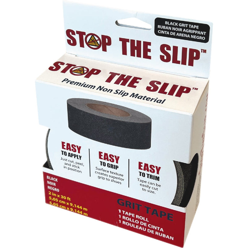 Stop The Slip 2 In. x 30 Ft. Black Non-Slip Grit Tape