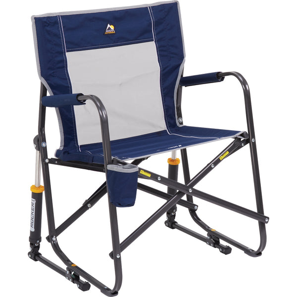 GCI Outdoor Freestyle Indigo PVC-Backed Polyester Powder-Coated Steel Folding Rocker