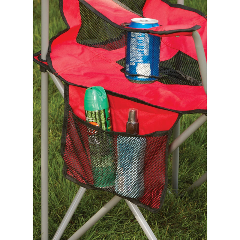 Outdoor Expressions Red Polyester Mesh Folding Chair