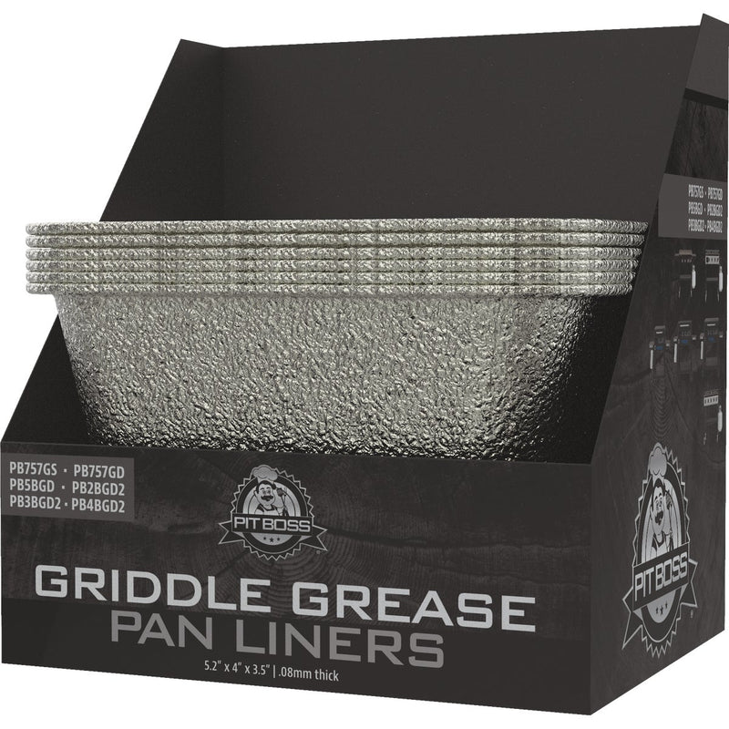 Pit Boss 5.2 In. x 4 In. x 3.5 In. Foil Griddle Grease Pan Liners (6-Pack)