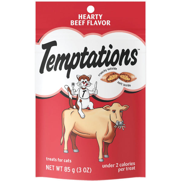 Temptations Hearty Beef 3 Oz. Cat Treat