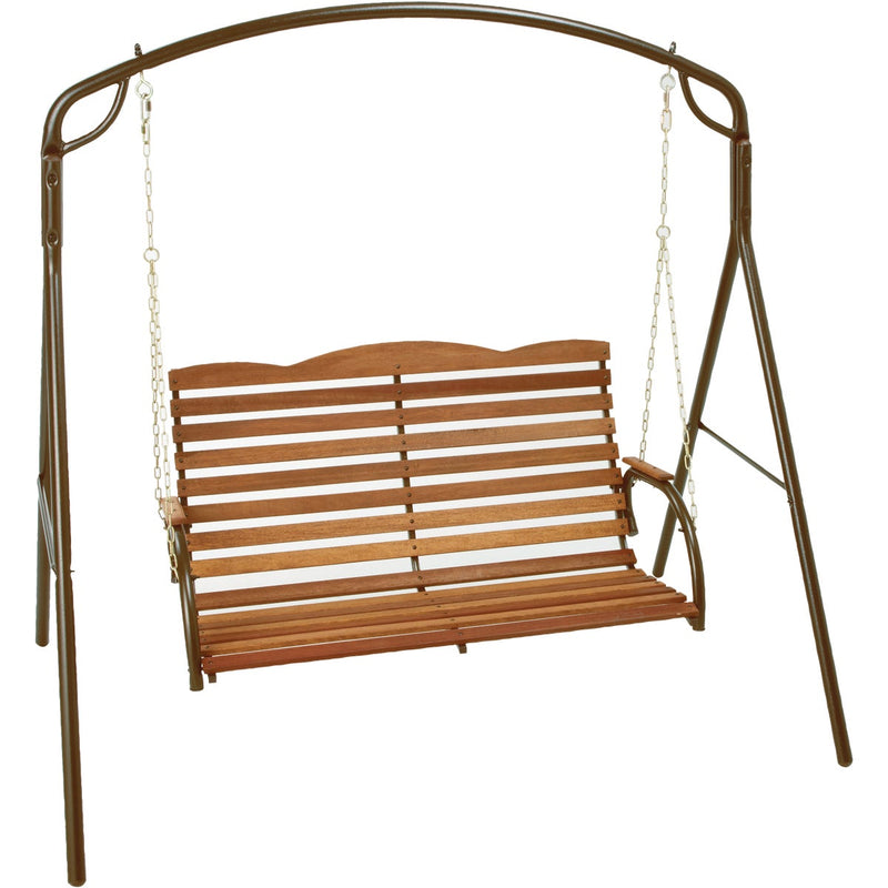 Jack Post Country Garden Steel 71-1/2 In. W. x 48 In. D. x 66-3/4 In. H. Brown Swing Frame