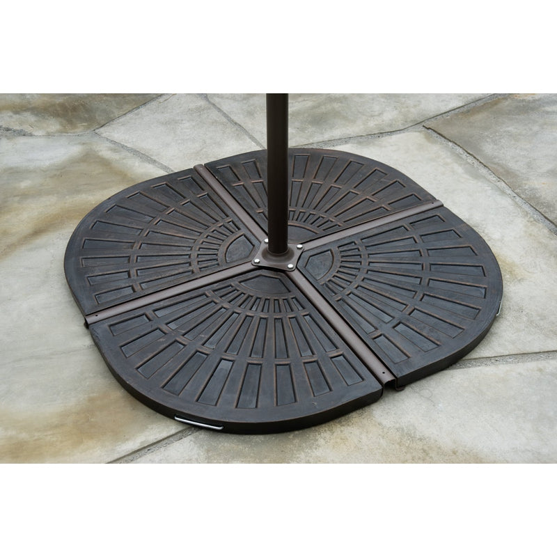Outdoor Expressions 19 In. Offset Bronze Resin Umbrella Base