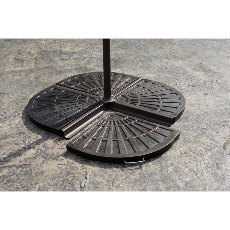 Outdoor Expressions 19 In. Offset Bronze Resin Umbrella Base