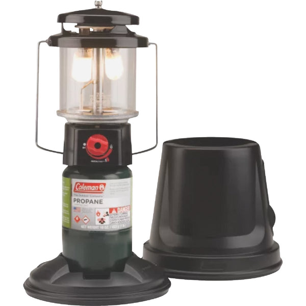 Coleman QuickPack Deluxe+ 12 In. H x 8 In. Dia. Black Propane Lantern with Case