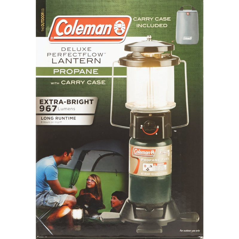 Coleman QuickPack Deluxe+ 12 In. H x 8 In. Dia. Black Propane Lantern with Case