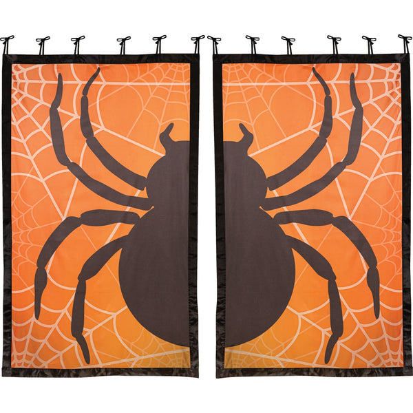 Evergreen Shadow Scapes Black Spider Window Shade (Set of 2)
