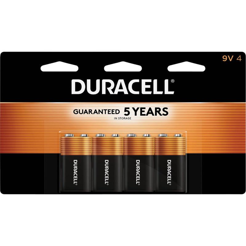 Duracell CopperTop 9V Alkaline Battery (4-Pack)