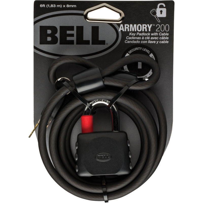 Bell Sports 6 Ft. x 8mm Armory Coiling Cable Bicycle Lock
