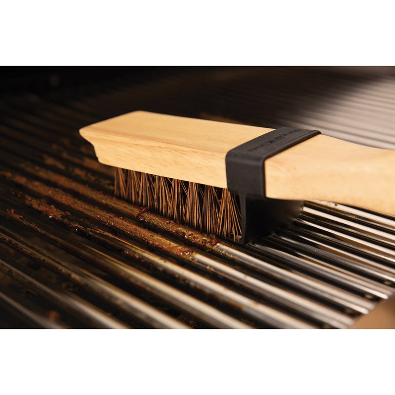 Broil King 20.8 In. Palmyra Bristles Wood Handle Heavy-Duty Grill Cleaning Brush