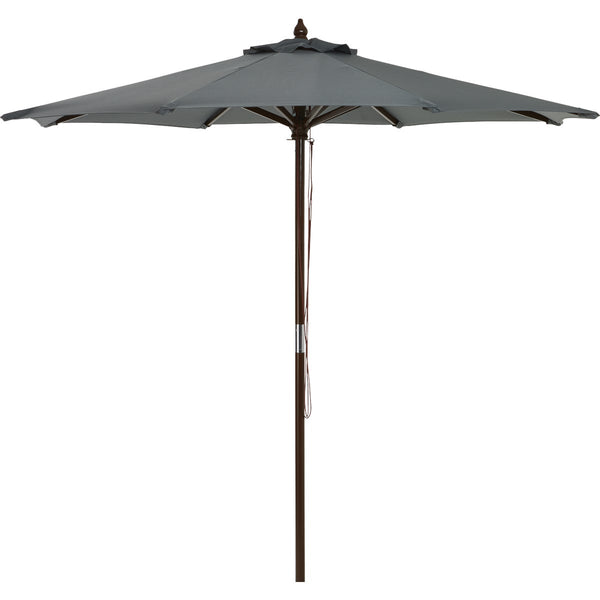 Outdoor Expressions 9 Ft. Pulley Gray Market Patio Umbrella with Chrome Plated Hardware