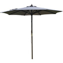 Outdoor Expressions 9 Ft. Pulley Gray Market Patio Umbrella with Chrome Plated Hardware