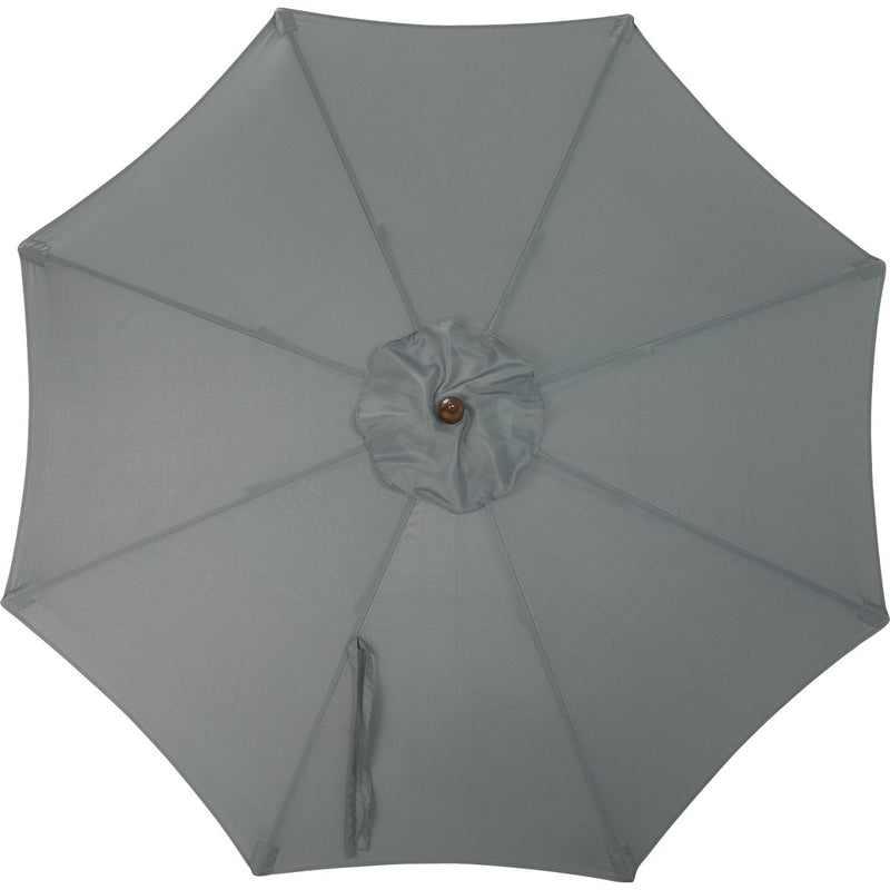 Outdoor Expressions 9 Ft. Pulley Gray Market Patio Umbrella with Chrome Plated Hardware