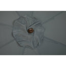 Outdoor Expressions 9 Ft. Pulley Gray Market Patio Umbrella with Chrome Plated Hardware