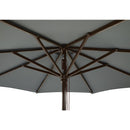 Outdoor Expressions 9 Ft. Pulley Gray Market Patio Umbrella with Chrome Plated Hardware
