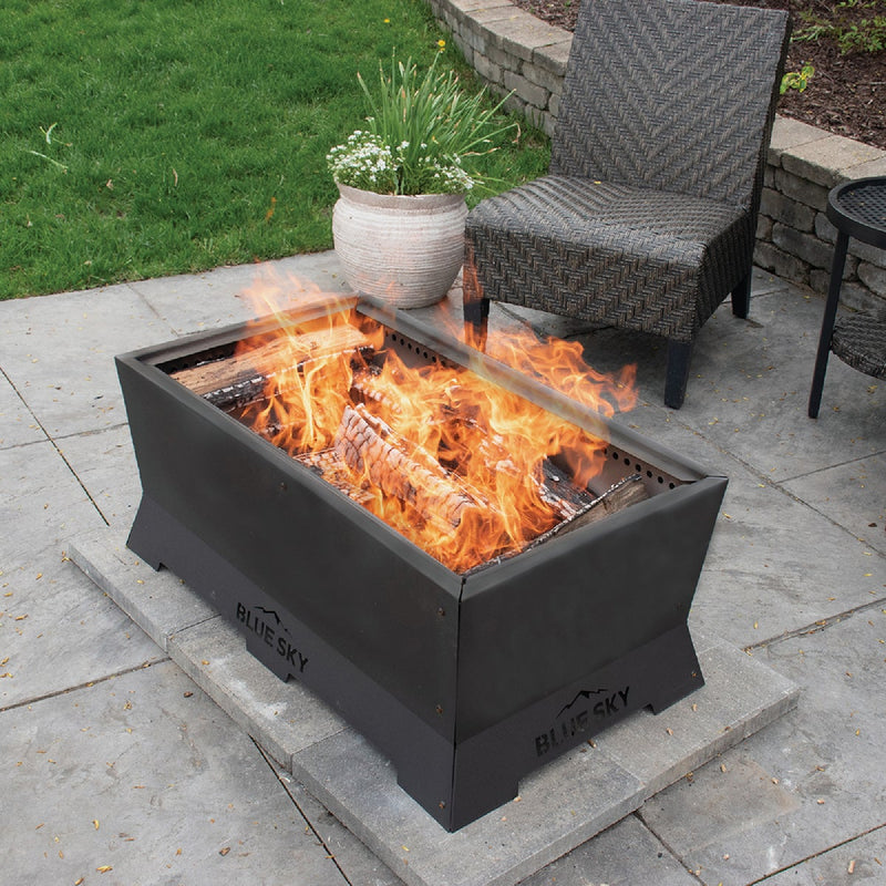 Blue Sky Peak 38 In. Rectangle Wood/Pellet Smokeless Fire Pit