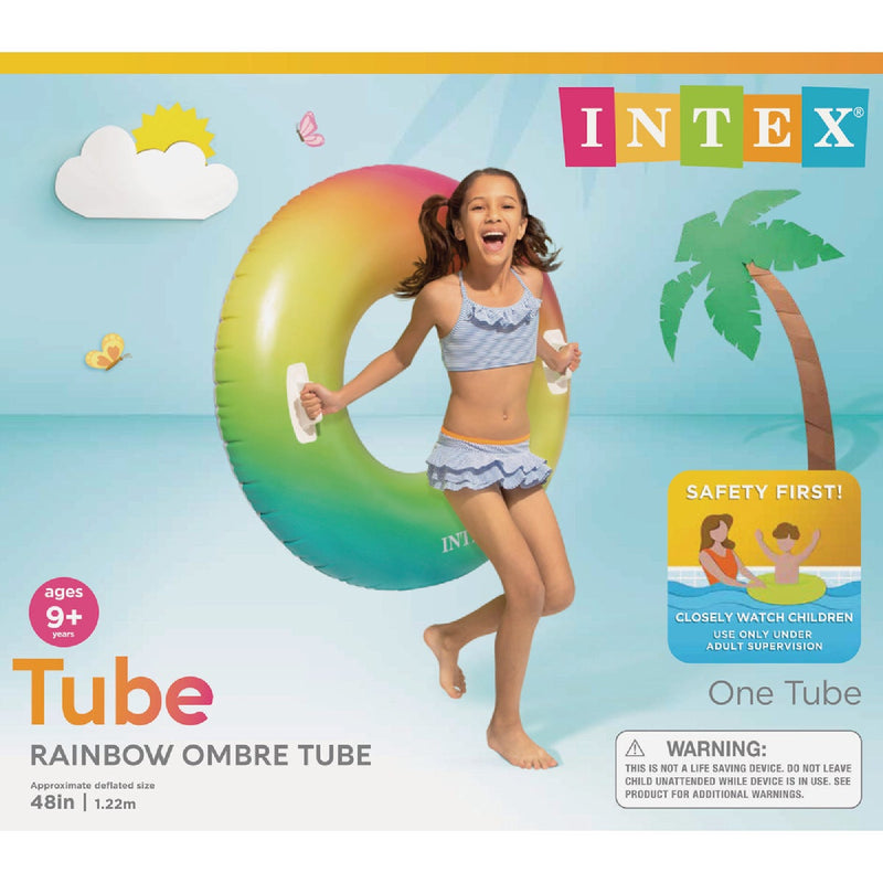 Intex 48 In. Rainbow Ombre Pool Tube Float