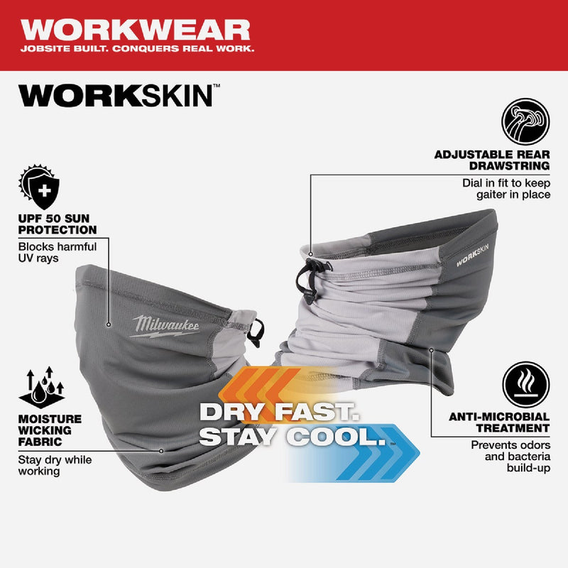 Milwaukee Workskin Washable Performance Neck Gaiter, Gray