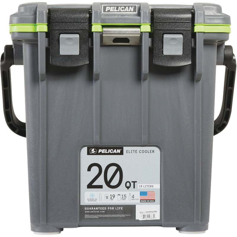 Pelican Elite 20 Qt. Cooler, Dark Gray & Green