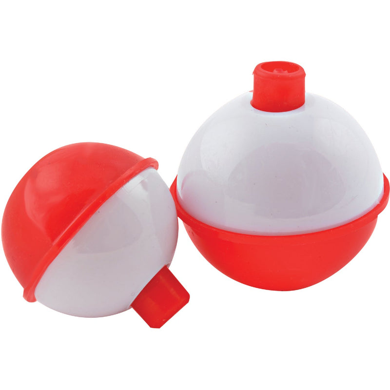 SouthBend 1-1/2 In. Red & White Push-Button Fishing Bobber Float (2-Pack)