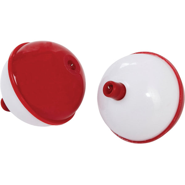 SouthBend 2 In. Red & White Push-Button Fishing Bobber Float (2-Pack)